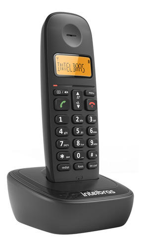 Telefone Sem Fio Residencial E Escritório Simples Ts 2510 + 2 Ramais Ts 2511 Preto Intelbras Led
