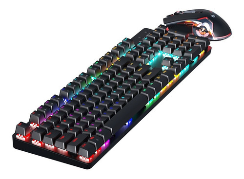 Imagen 4 de 5 de Combo Teclado Mecanico + Mouse - Ajazz Watcher Ii Pro Negro