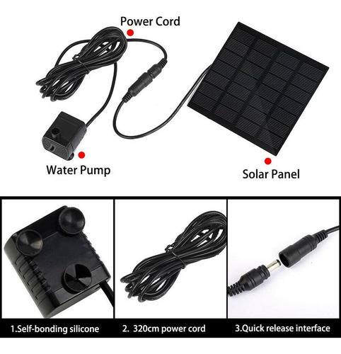 Fuente Solar Con Panel De Bomba De Agua 6 Cabezales De