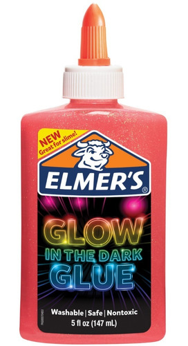 Glow In The Dark Glue Ideal Para Hacer Slime 147ml Elmer's