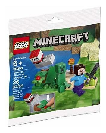 Juego De Lego Minecraft Steve And Creeper, Bolsa De Plástico