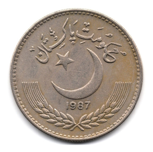 Pakistán 1 Rupia 1987