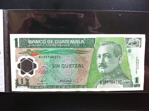 Billete De Guaremala 1 Quetzal 2008 Ex.vf.