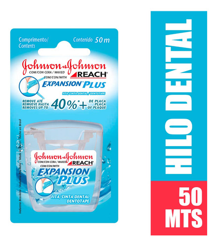 Hilo Dental Con Cera Johnsons Expansion Plus 50 Metros