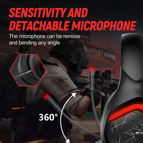 Imagen 6 de 10 de Auriculares Gamer Con Micrófono Pc Somic Gs-301 Usb