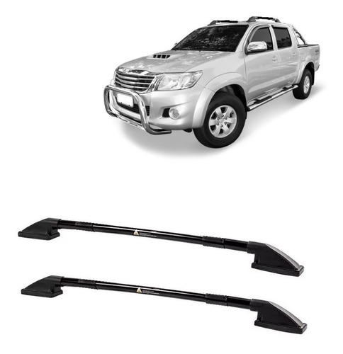 Longarina De Rack De Teto Hilux 2005 A 2013 2014 2015  Preto