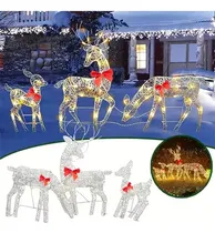 Comprar Kit De 3 Luces Led Adorno Navideño Reno Iluminado