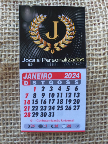 200 Mini Calendario Personalizado Imã Brindes/presentes