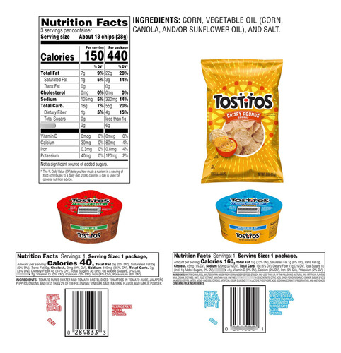 Chips Tostitos Rounds Y Salsa De Queso Para Nachos 16 Unidad