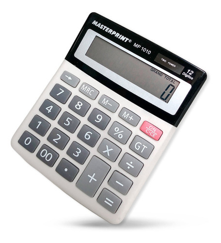 Calculadora Eletrônica De Mesa 12 Dígitos Mp1010 Masterprint Cor Cinza