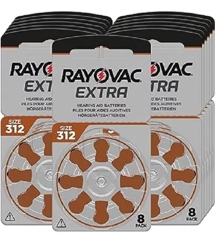 Pilas Audifono 312 Rayovac Extra Pr41 Blister X 8 Unidades