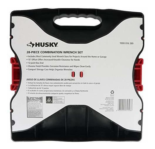 Herramienta Husky 28 Unidad Kit Llave Metrico Sae