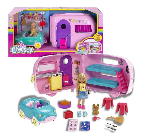 Boneca Barbie Family Chelsea E Trailer De Acampamento Mattel | Parcelamento  sem juros