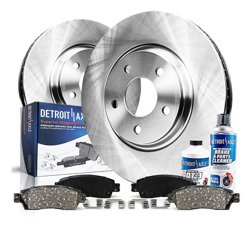 Detroit Axle Pair (2) Front Disc Brake Kit Rotors W/ceramic 