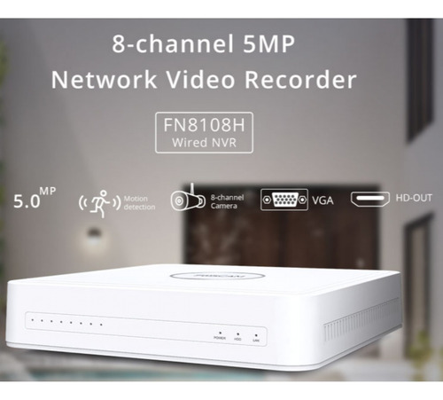 Nvr Foscam 8 Canales 5mpx Hasta 6teras Hdd, Onvif