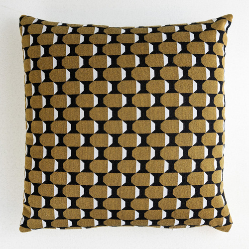 Cojín Cuadrado Con Estilo Vintage Para Hogar 45x45cm Negro/cafe Geométrico