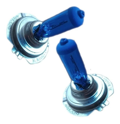 Imagem 2 de 3 de Par Lâmpadas Super Branca H7 Shocklight 55w 8500k 12v