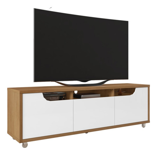 Rack Bancada Para Tv 60 Pol 160cm 11079 Cedro Branco Dcasa