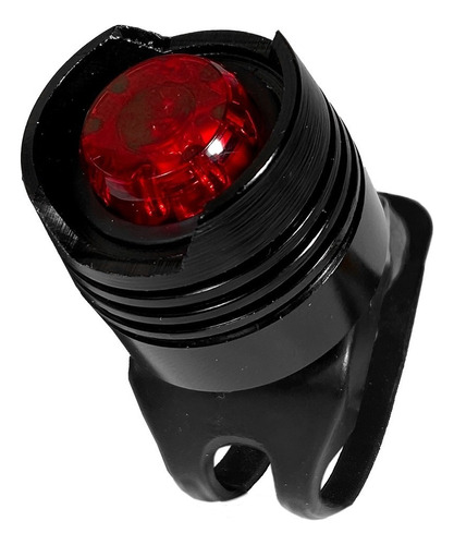 Luz Led De Aluminio Ajustable Para Bicicleta Color Rojo