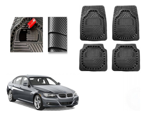 Tapetes Carbono 3d Grueso Bmw 320i 325i 330i 2006 A 2011