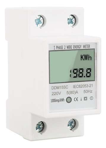 Medidor Kwh Energía Electrónica Digital Lcd Ddm15sc 5 - 80a