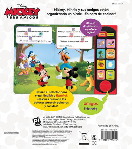 Libro Bilingüe Disney Mickey Y Sus Amigos- Pi Kids