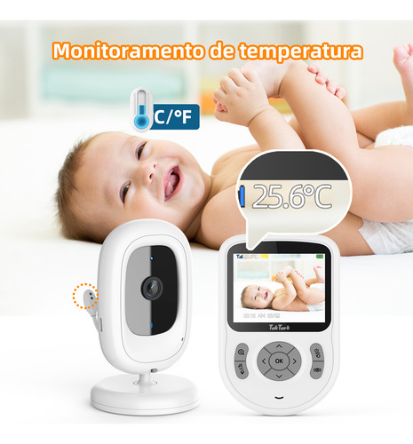 Babá Eletrônica Bm617 Tela 2.8 Lcd C/ Zoom - Taktark