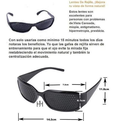 Lentes Rejilla, Gafas Reticulares, Pinhole Terapeutico