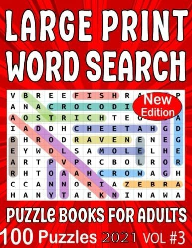 2021 Word Search Large Print Puzzls For Adults, De Press, W. Editorial Independently Published En Inglés
