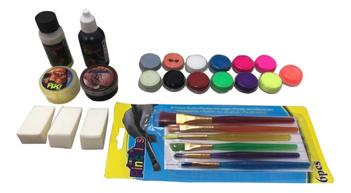 Kit De Maquillaje Halloween En Agua Para Niños