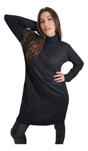 Sweater Largo Vestido Polera De Mujer Otoño Invierno 