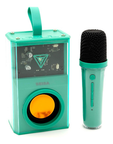 Mini Parlante Y Micrófono Karaoke Inalámbrico Megáfono Bt