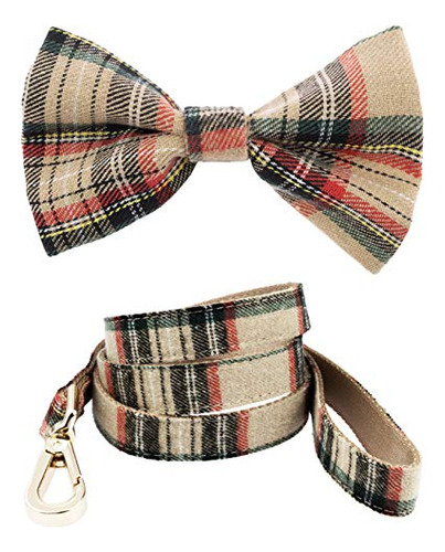 Collar De Perros De Tartan Escocés Amp; Leash Juego 2l9zi