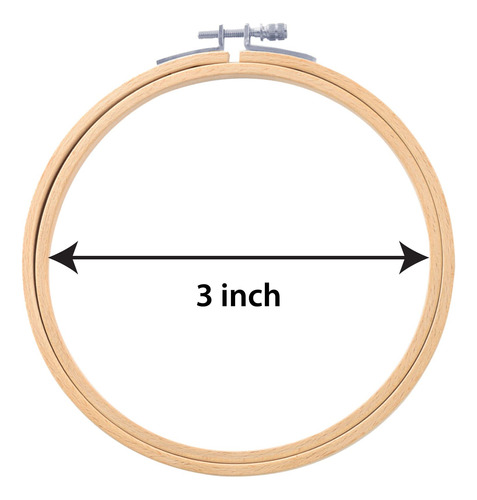 Better Crafts Aro Madera Para Bordar Redondo (3 Unidad 3.0