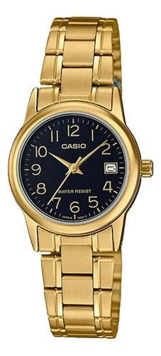 Ltp-v002g-1budf - Reloj Casio P/m Acero Dorado Calendario