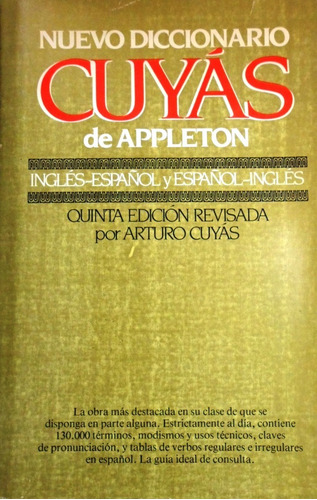 Nuevo Diccionario Cuyás Inglés Español Inglés