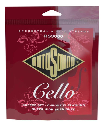 Strings Rotosound Rs3000 Cello Chrome Flatwound