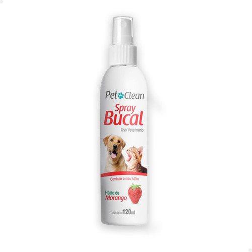 Spray Bucal Contra Mau Hálito Cães E Gatos Pet Clean 120ml