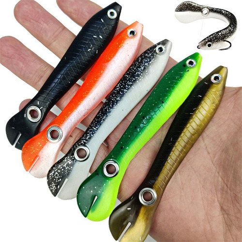 5 Iscas Para Pesca Artificial Bionic Soft Bait