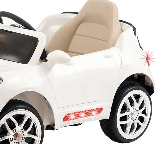 Carrinho De Passeio Elétrico Infantil Com Controle Remoto Cor Branco Voltagem do carregador 110V/220V