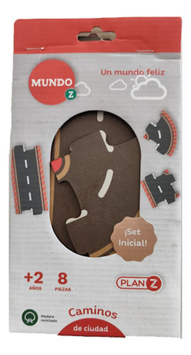 Juguete Marca Plan Z Caminos De Ciudad Set Inicial Material Madera Resistente Juego Didáctico Infantil Niños Incluye 8 Piezas Aprendizaje Temprano Y Seguro Desarrolla Espacio Motricidad Y Creatividad