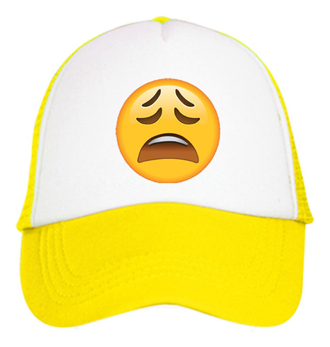 Gorra Trucker Emoji Emoticon Triste Desconsolado Llorando R1