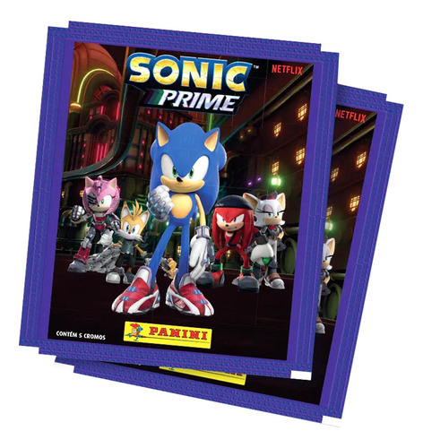 Kit Sonic Prime Álbum De Figurinhas + 10 Envelopes