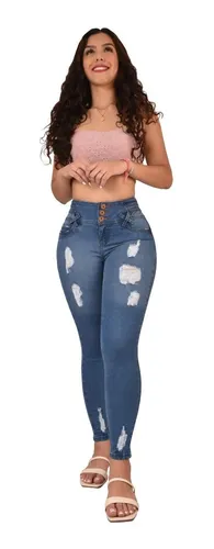 Jeans Dama Pantalones Mujer Ajuste Cintura Levanta Gluteos