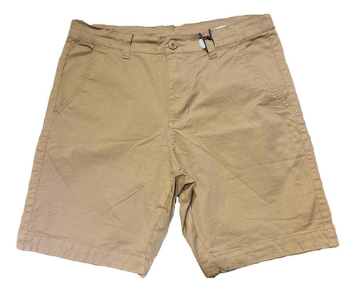 Bermuda China Hombre Importada Gabardina Beige