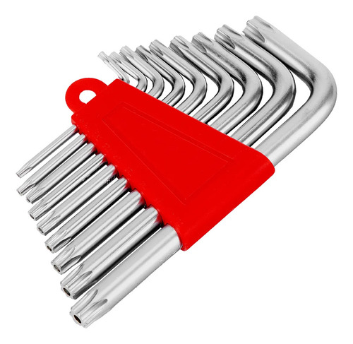 Jogo Chave Torx Tipo L T10 A T50 Com Furo 3 Cxs 123059 - Mtx