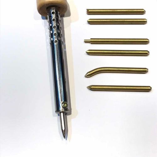 Imagen 3 de 8 de Pirograbador Lapiz + 6 Puntas. Soldador. Ideal Artesanias