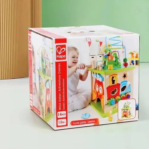 Cubo De Actividades 5 En 1 Safari Hape, Mvd Kids Color Multicolor