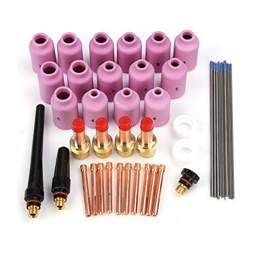 46pcs Tig Kit Lente Wp-17 Wp-18 Wp-26 Wl20 Antorcha Acc...