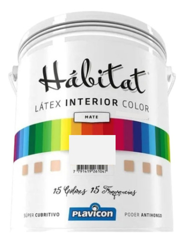 Plavicon Latex Habitat Colores Listos 1lts Acabado Mate Color Pino
